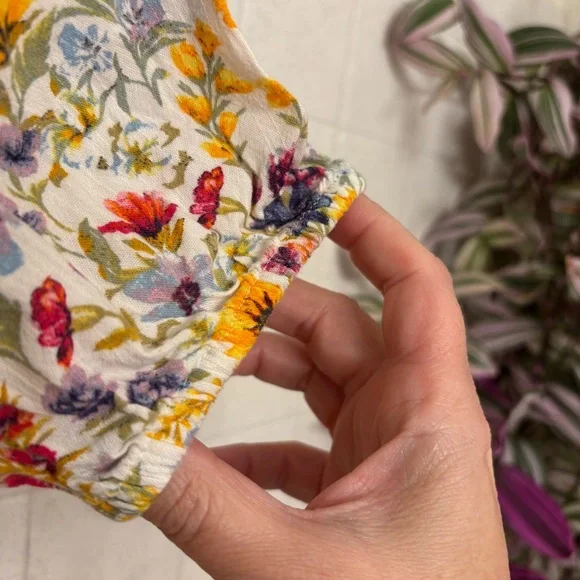 Old Navy Kids Floral Dress Yellow Sunflowers Cotton Spring Easter XL 14-16 - Picture 8 of 9